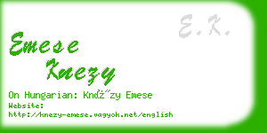 emese knezy business card